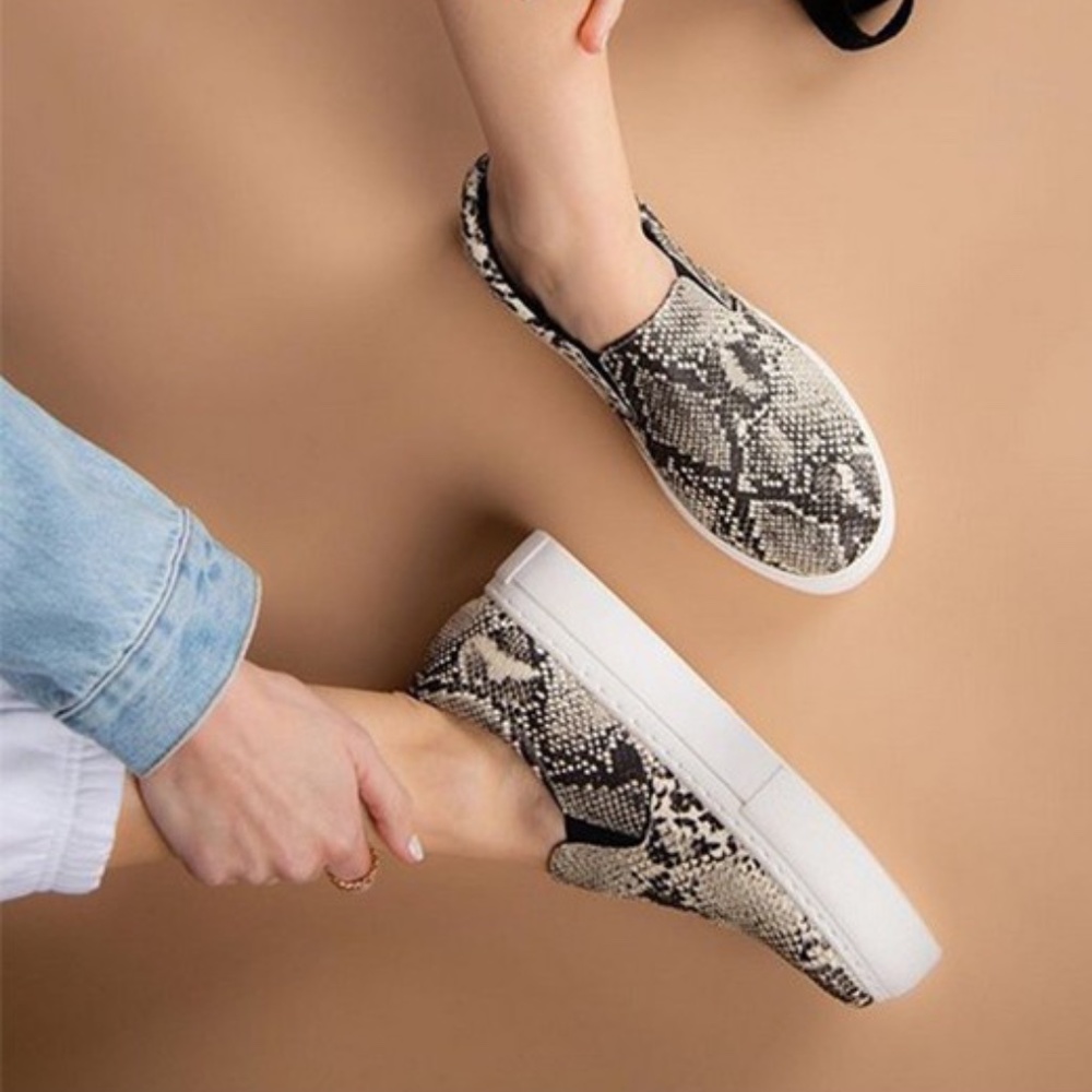 LIZZIE Snake Print Slip on Sneakers - Picture 2 of 2